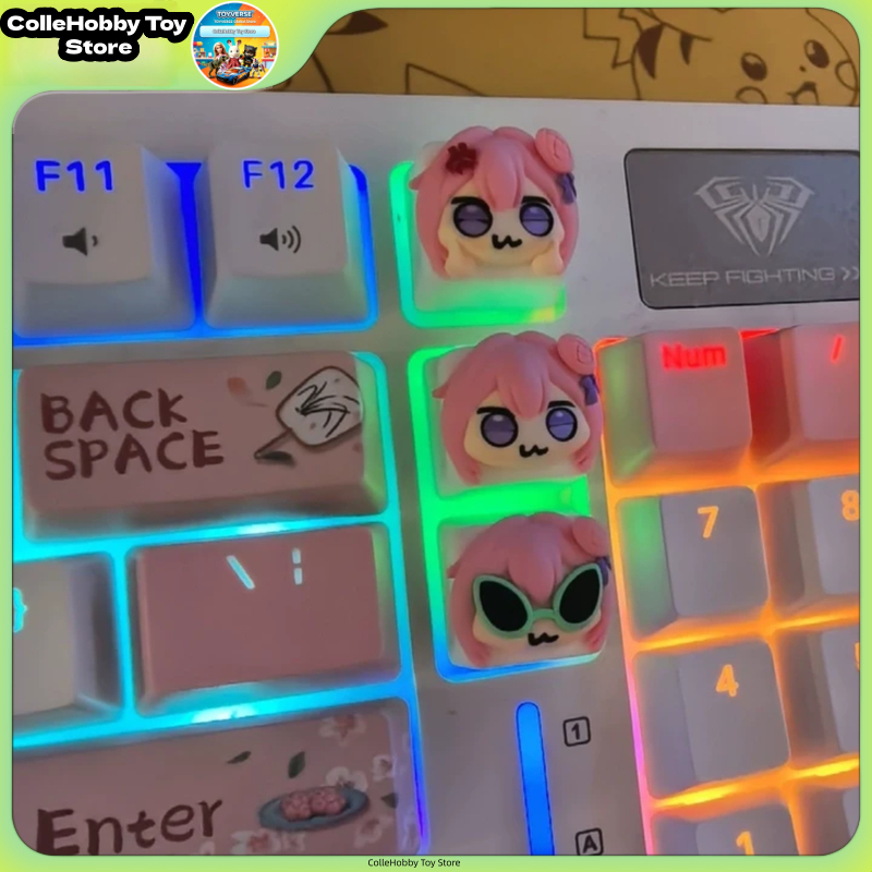 Resin Art Decoration Items - ロボキーキャップ、ドロ、キュートなレジンアートキーキャップ、クリエイティブで個性的なEscキー、メカニカルキーボード用、ゲーミングデスクトップの装飾アクセサリー、ギフト。