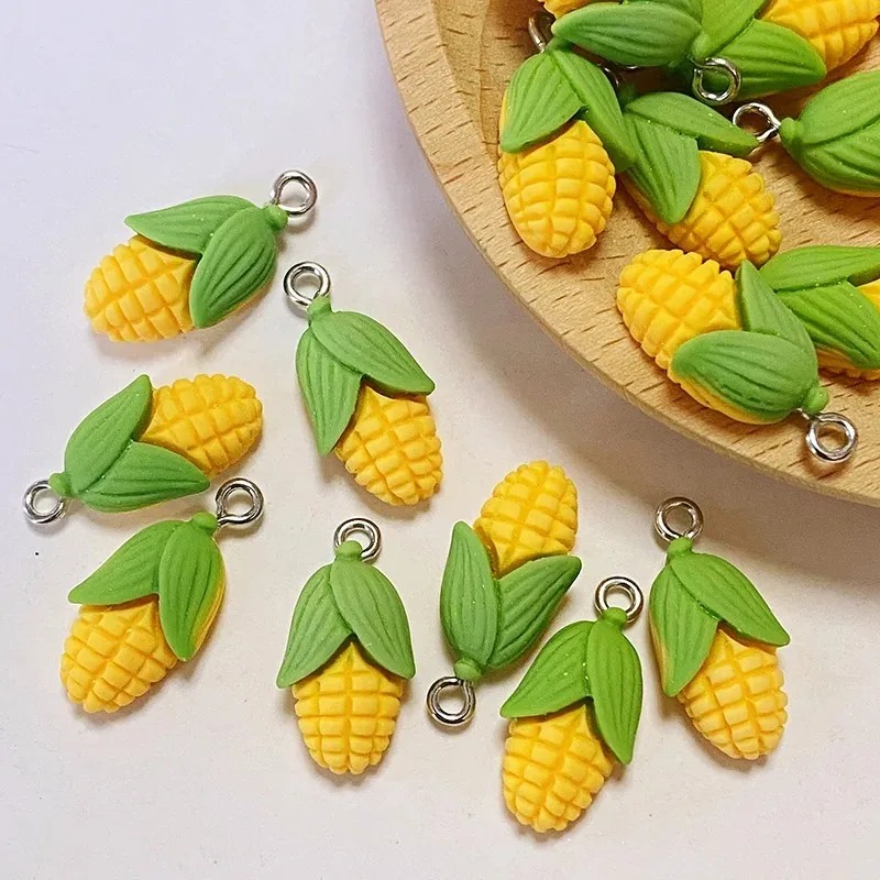 20個入り 面白いミニコーン野菜樹脂チャーム 人工食品ペンダ - Resin Art Materials Wholesale のレビューと価格