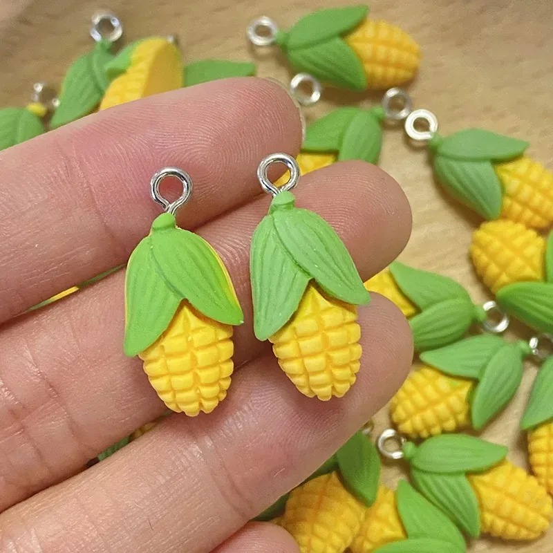 20個入り 面白いミニコーン野菜樹脂チャーム 人工食品ペンダ - Resin Art Materials Wholesale のレビューと価格