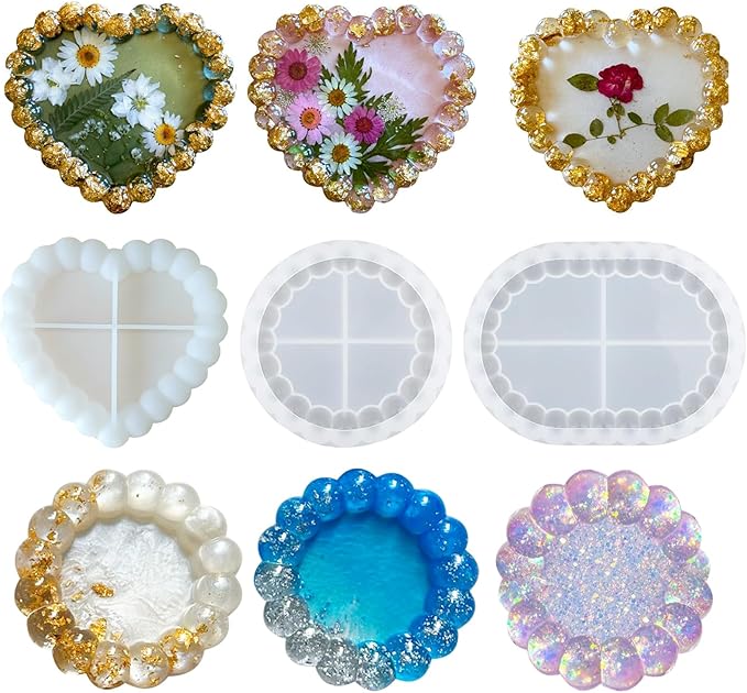 バブル樹脂トレイシリコンモールド DIY クラフトジュエリー - Coaster Mold Square のレビューと価格