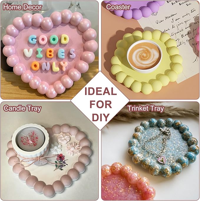 バブル樹脂トレイシリコンモールド DIY クラフトジュエリー - Coaster Mold Square のレビューと価格