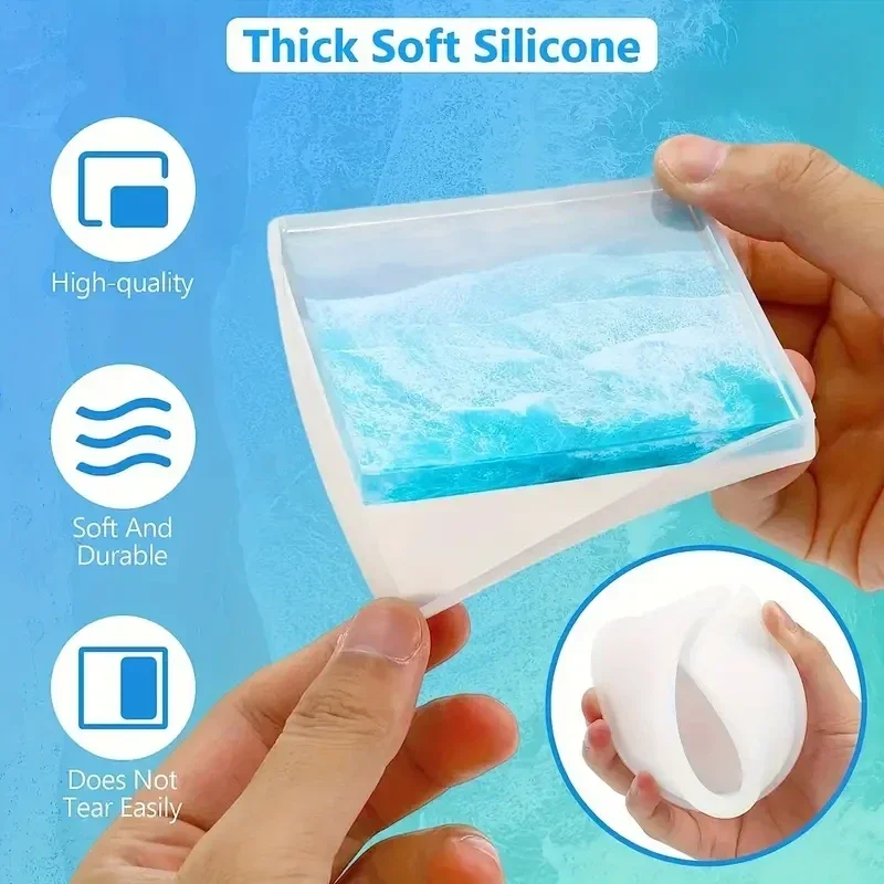 5個/セット DIY エポキシ樹脂カップコースター作成用シリ - Coaster Mold Square のレビューと価格