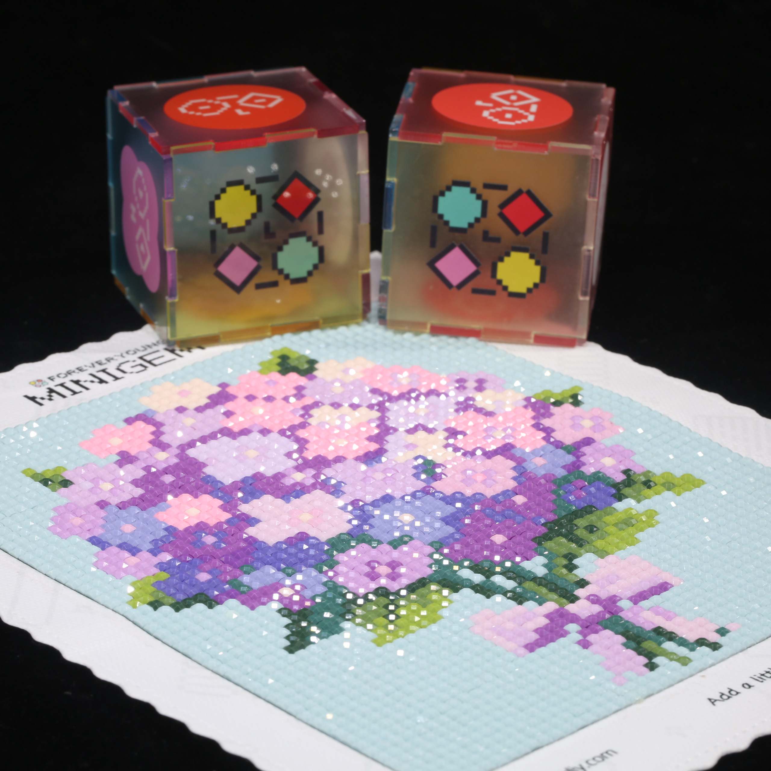 ミニジェム ®   紫アジサイ 5D ダイヤモンドペインティ - Resin Art Kit For Beginners のレビューと価格
