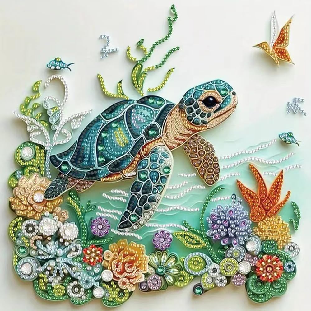 海亀動物ダイヤモンドペインティングキット 大人初心者向けDI - Resin Art Kit For Beginners のレビューと価格
