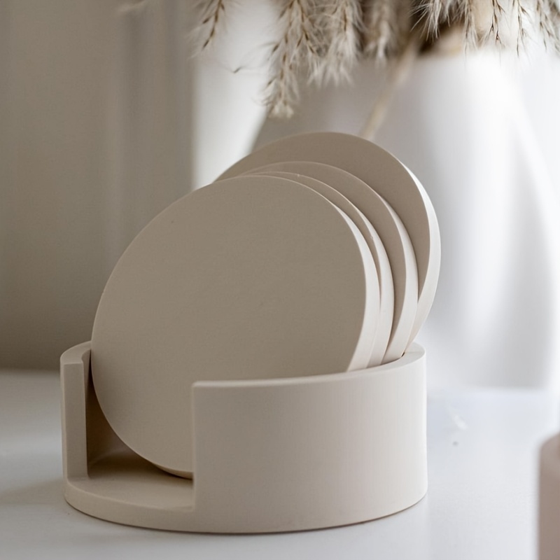 5個入り丸型コースターシリコンモールドセット、石膏コースター - Coaster Mold Square のレビューと価格