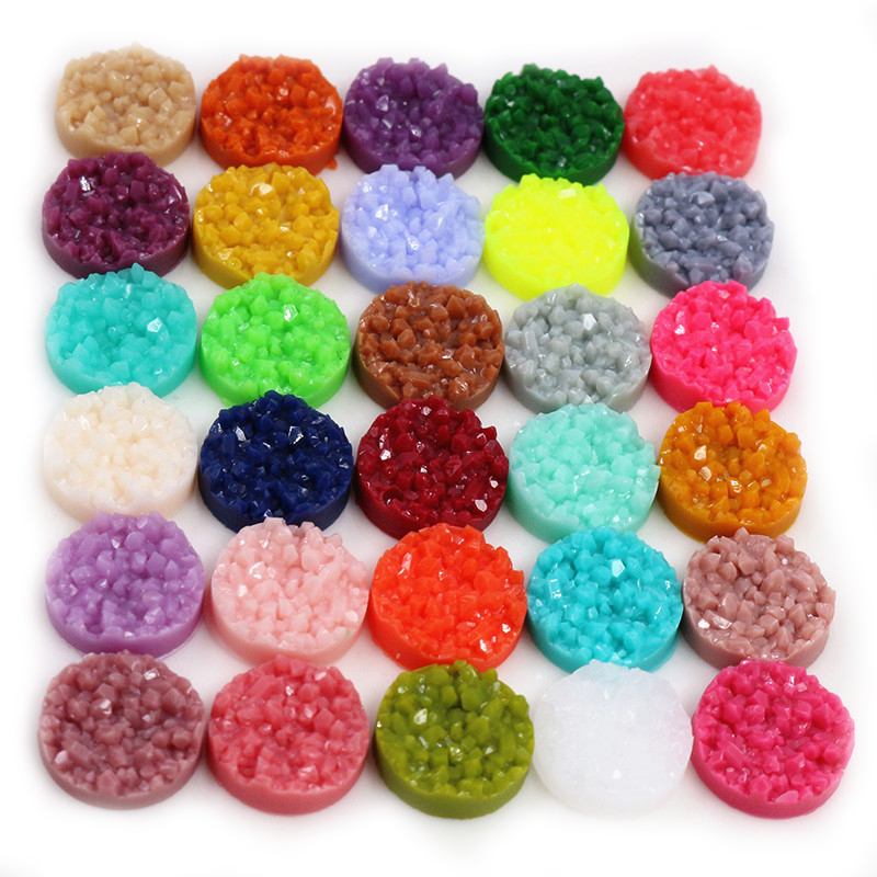 40 個樹脂 Druzy カボションドーム 8/10/12  - Resin Art Materials Wholesale のレビューと価格