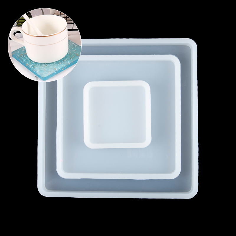 DIY樹脂トレイコースタージュエリー型用の正方形シリコン鋳造 - Coaster Mold Square のレビューと価格