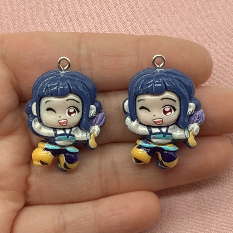 10個入り樹脂製漫画ペンダント、DIYジュエリー製作イヤリン - Resin Art Materials Wholesale のレビューと価格