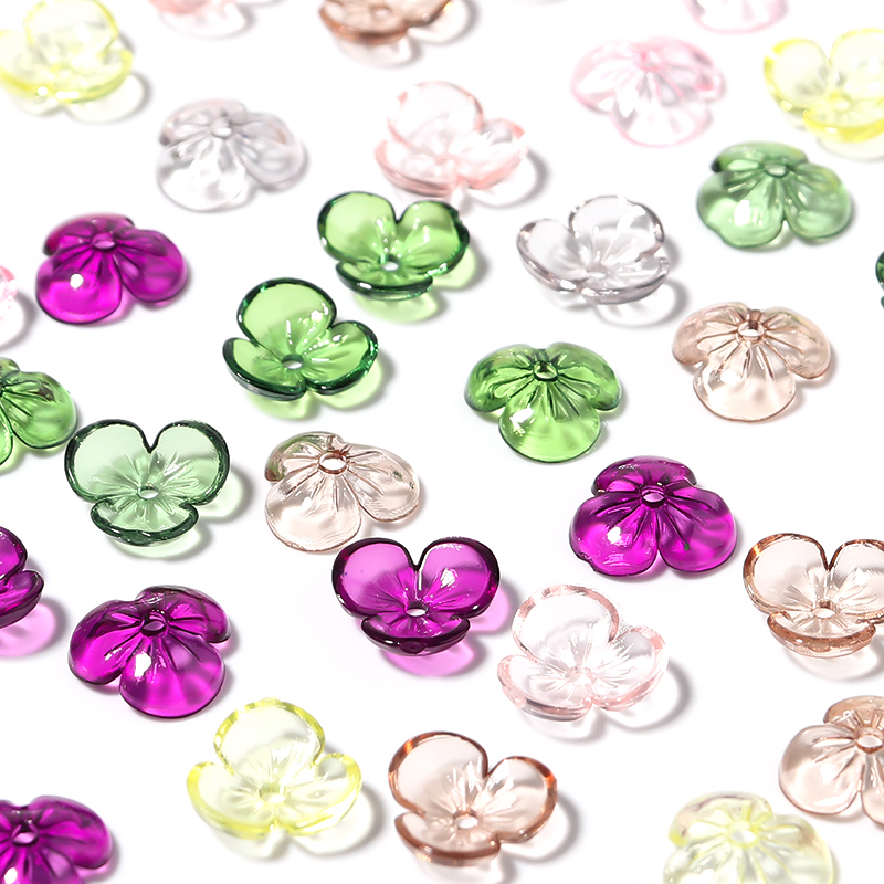 ジュエリー作り用の透明な樹脂花びらビーズ,花のモチーフ,ゆる - Resin Art Materials Wholesale のレビューと価格