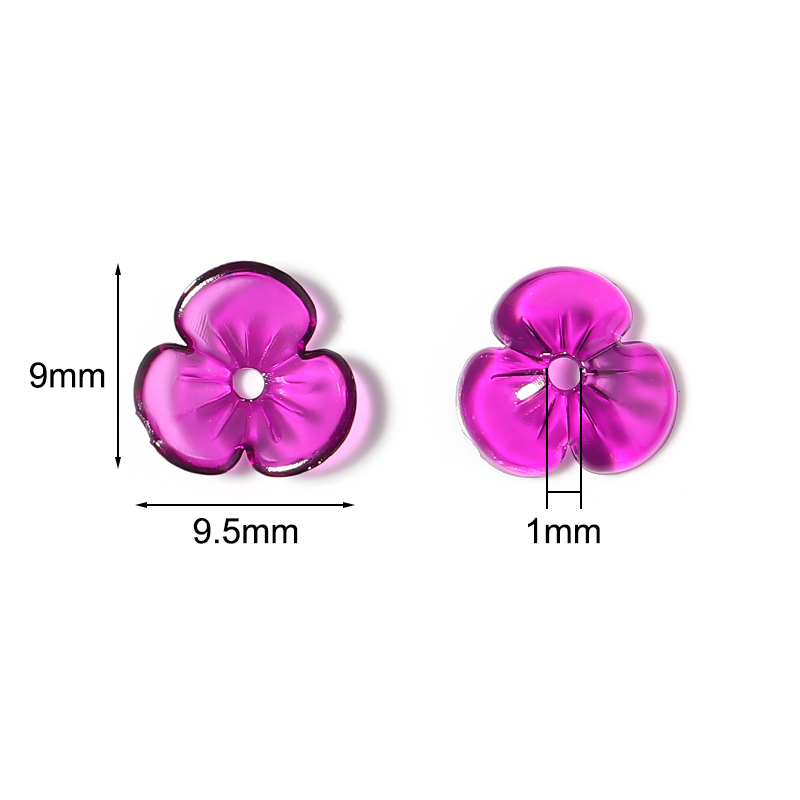 ジュエリー作り用の透明な樹脂花びらビーズ,花のモチーフ,ゆる - Resin Art Materials Wholesale のレビューと価格