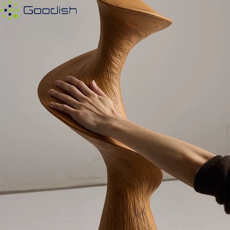 日本の侘び寂びレトロアートクリエイティブな縦型曲線木製光沢L - Resin Art Floor のレビューと価格