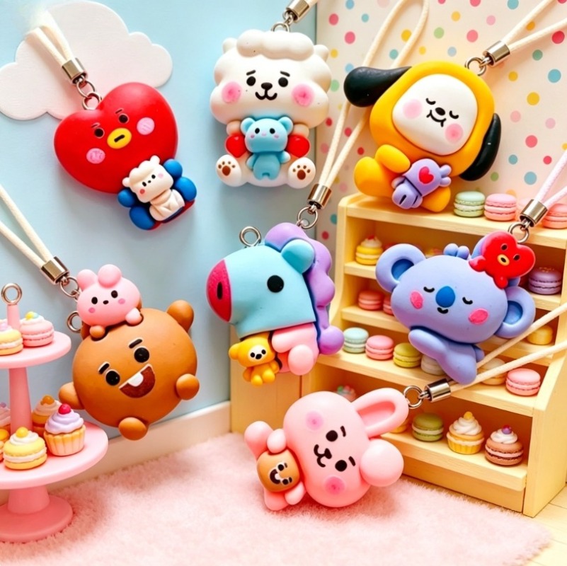 7 個 BT21 樹脂漫画チャーム DIY アクセサリークラ - Resin Art Materials Wholesale のレビューと価格