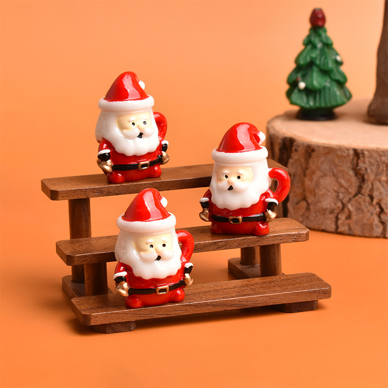 ミニサンタティーカップオーナメント - クリスマス工芸品、妖 - Resin Art Materials Wholesale のレビューと価格