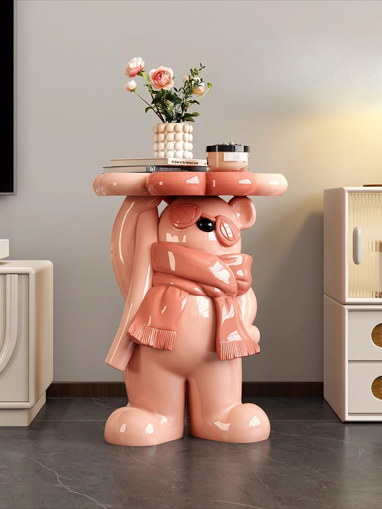 ホームデコレーション クマの置物 サイドテーブル フロアデコ - Resin Art Floor のレビューと価格