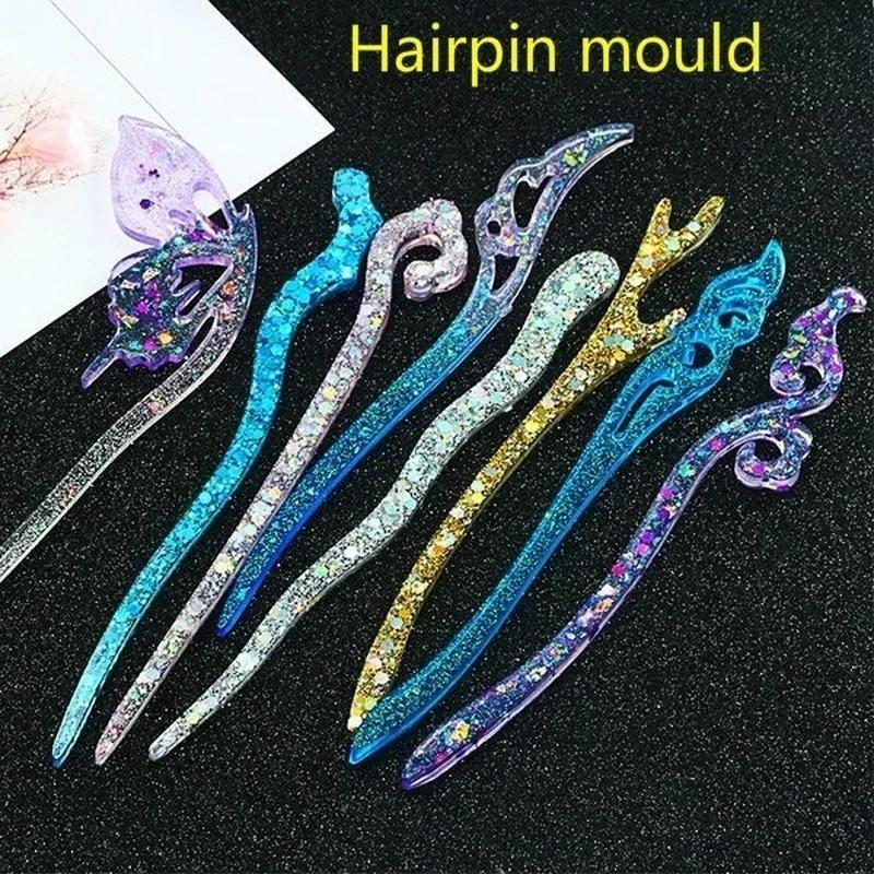 新しい透明ヘアピンシリコーン特殊金型樹脂 DIY ヘアジュエ - Resin Art Materials Wholesale のレビューと価格