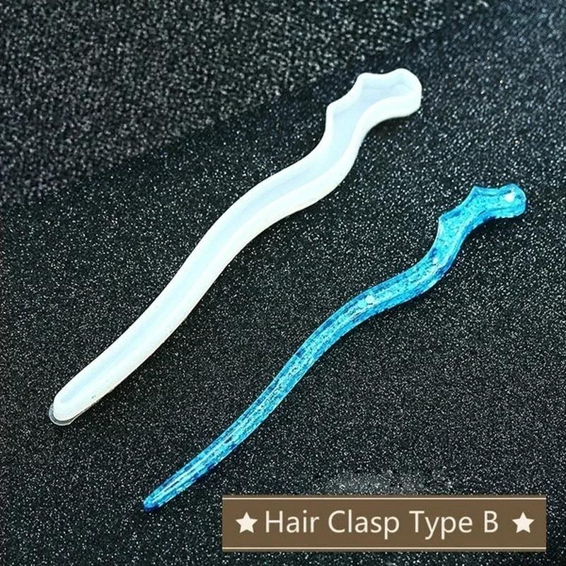 新しい透明ヘアピンシリコーン特殊金型樹脂 DIY ヘアジュエ - Resin Art Materials Wholesale のレビューと価格