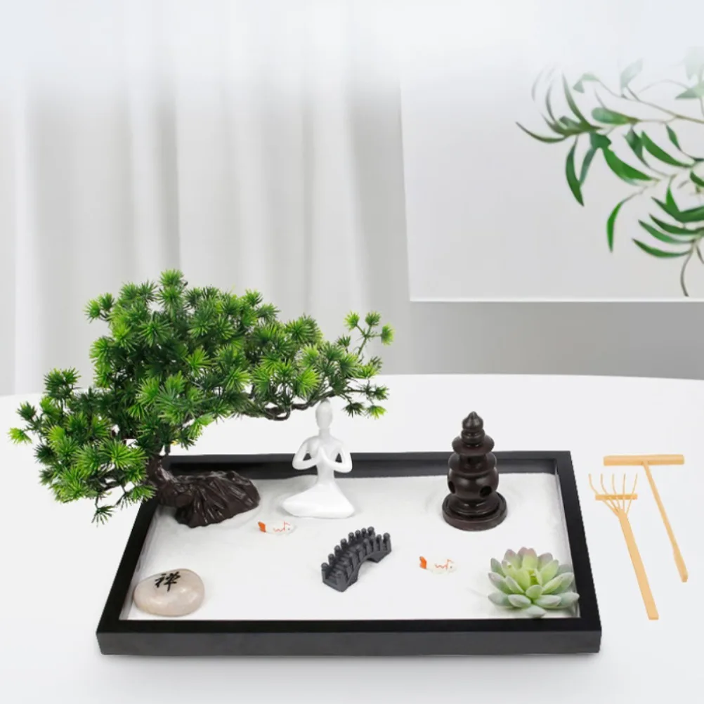 ミニ禅庭キット：瞑想とリラックスに最適な、耐久性に優れたデザ - Resin Art Decoration Items のレビューと価格