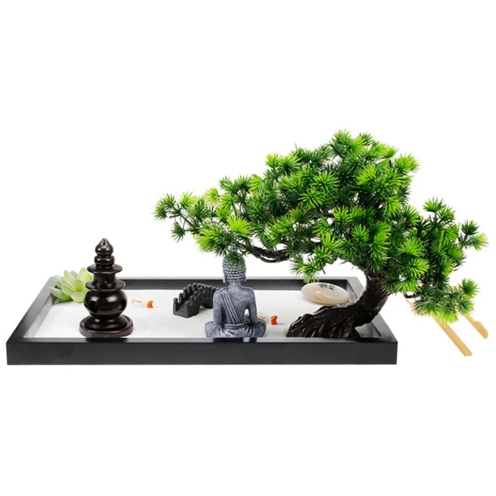 ミニ禅庭キット：瞑想とリラックスに最適な、耐久性に優れたデザ - Resin Art Decoration Items のレビューと価格