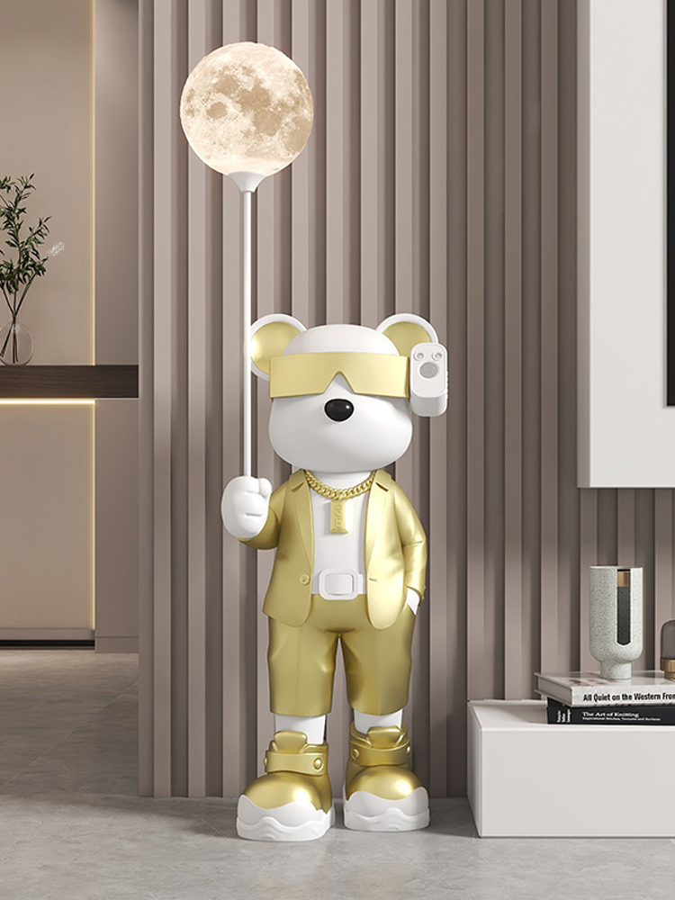 家の装飾のための発光クマの像、バーの装飾品、北欧スタイル、大 - Resin Art Floor のレビューと価格