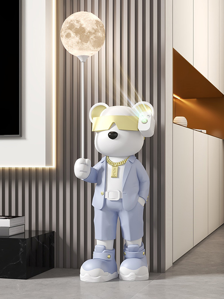 家の装飾のための発光クマの像、バーの装飾品、北欧スタイル、大 - Resin Art Floor のレビューと価格