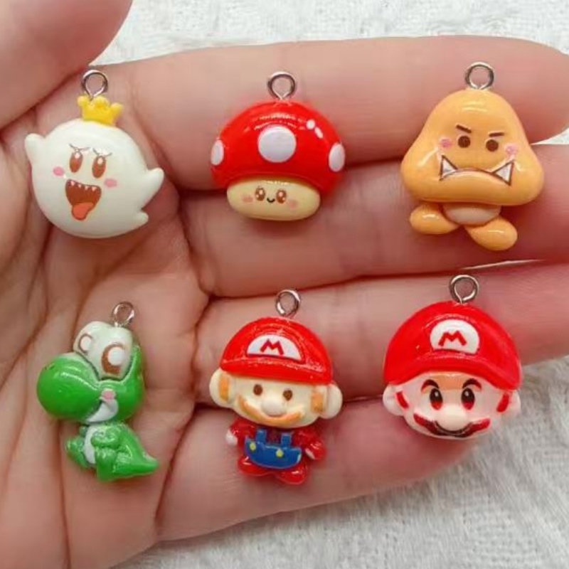 10個入り樹脂製漫画ペンダント、DIYジュエリー製作イヤリン - Resin Art Materials Wholesale のレビューと価格