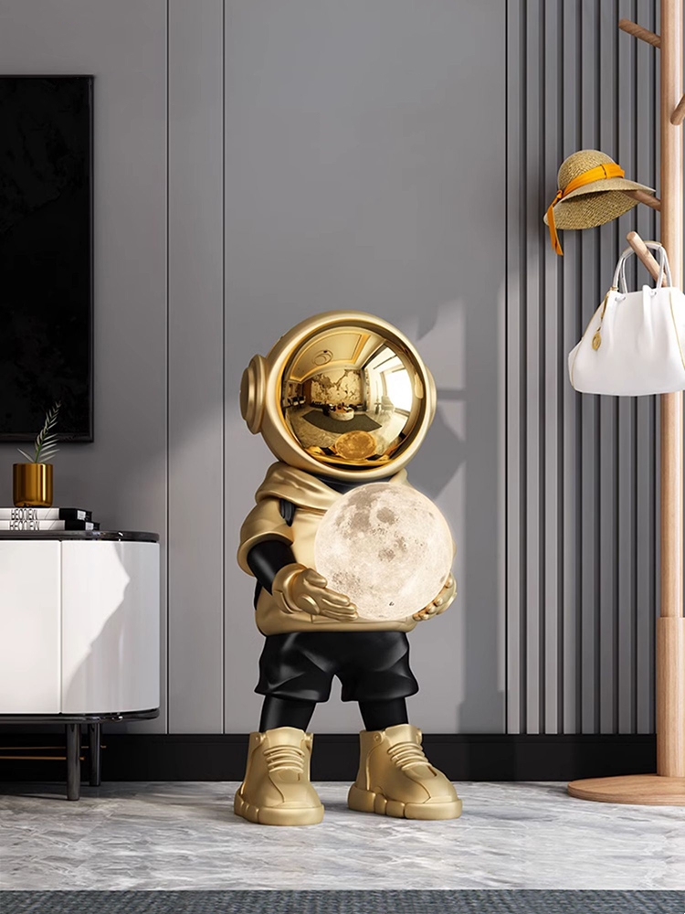 家の装飾のための創造的な宇宙飛行士の像,北欧のリビングルーム - Resin Art Floor のレビューと価格